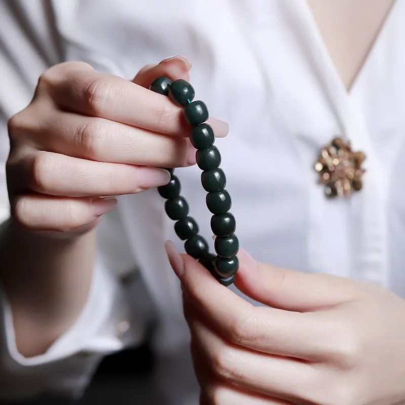 LIYUNMUXUE Bracelets Green Jade Unisex-2
