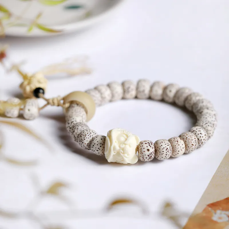 LIYUNMUXUE Star Moon Bodhi Seeds Bracelets Unisex-2
