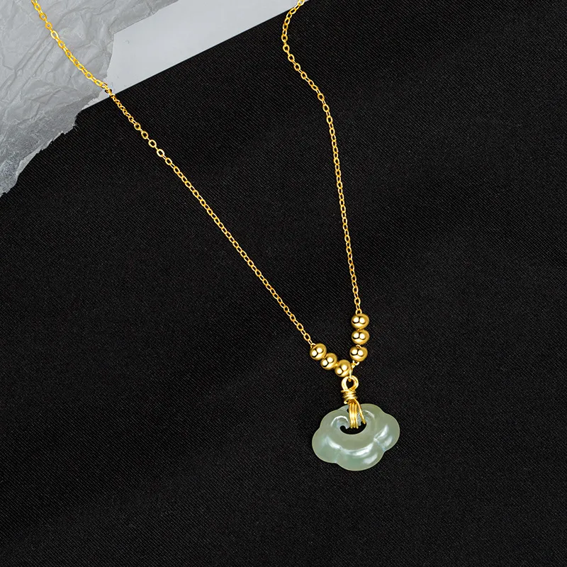 LIYUNMUXUE Pendants Pale Greenish White Jade Unisex-1