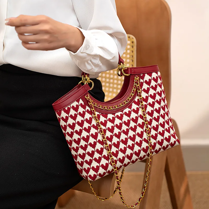 Vigno Synthetic Leather Shoulder Bag Handbag Regular Women's Red-6