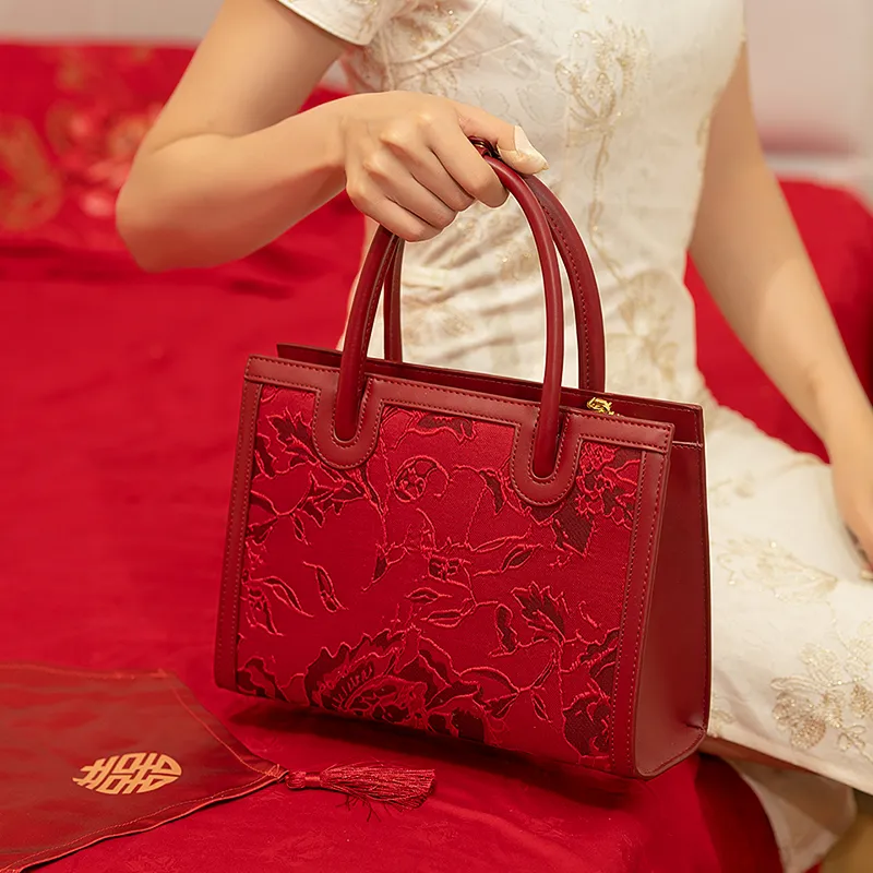 Vigno Synthetic Leather Handbags Shoulder Bag Crossbody Bag Women's Red-10