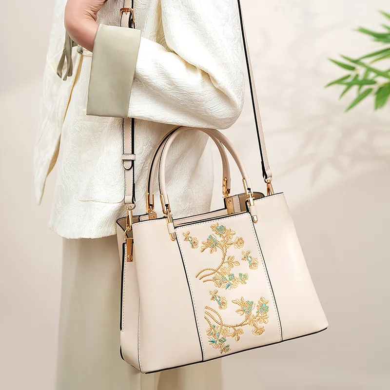 Vigno Synthetic Leather Mom Handbag, One Shoulder Bag Women's Apricot-7