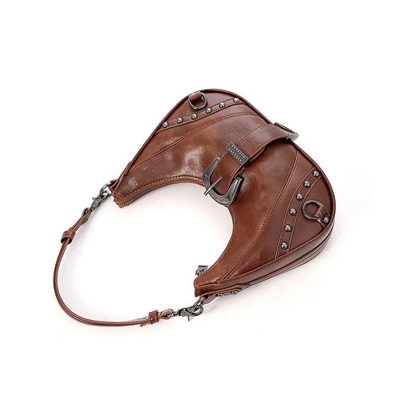 Vigno Synthetic Leather Shoulder Bag Handbag Regular Women's Red/Coffee-25