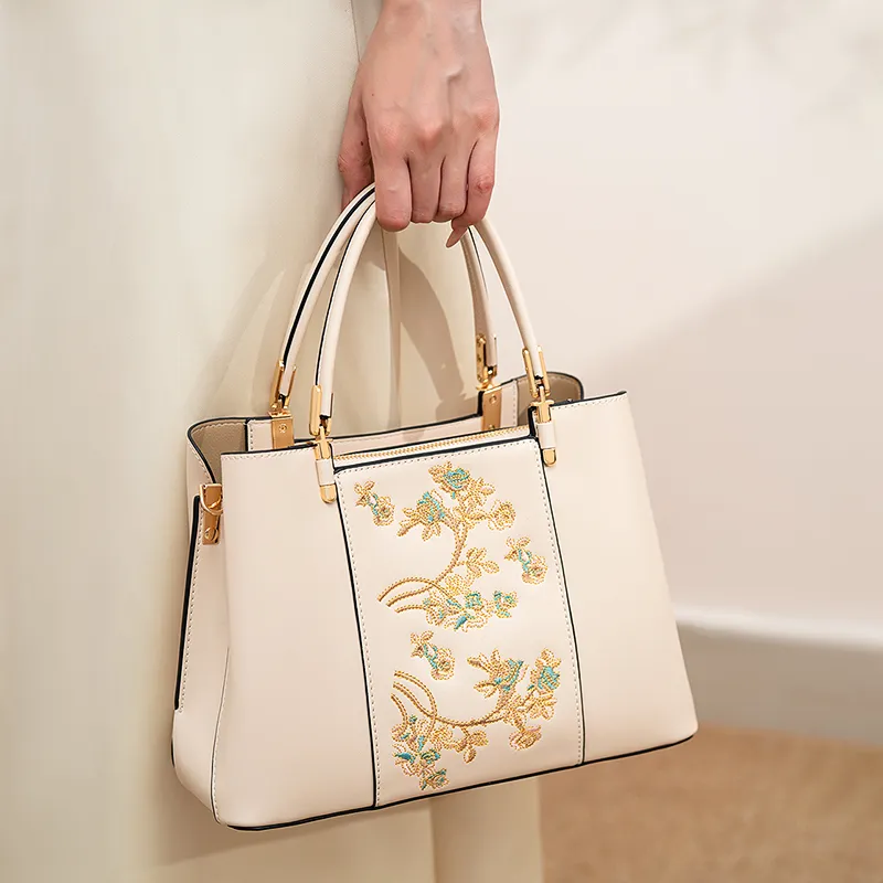 Vigno Synthetic Leather Mom Handbag, One Shoulder Bag Women's Apricot-6