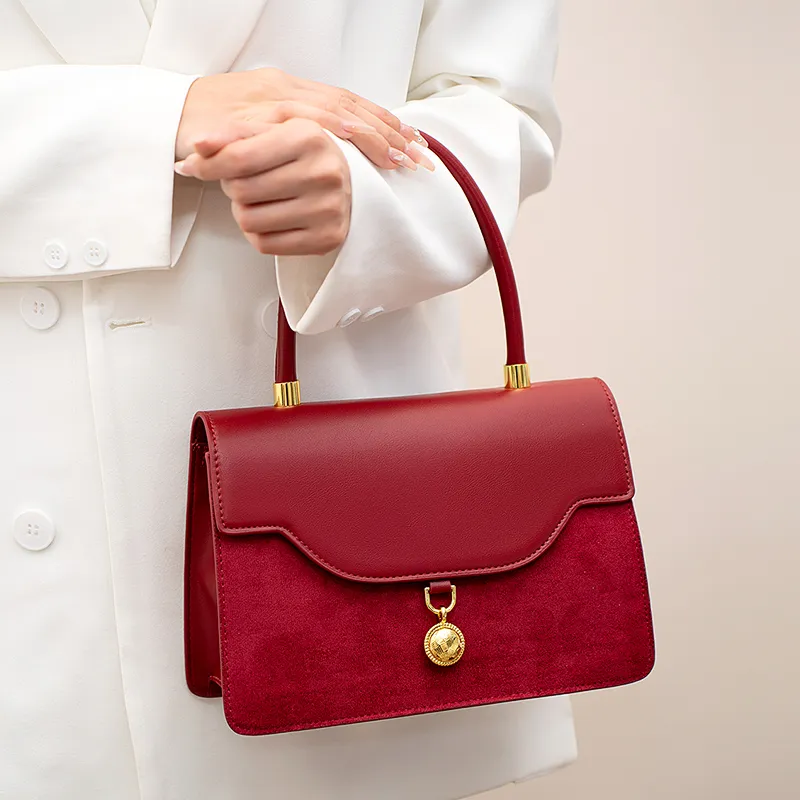 Vigno Synthetic Leather One Shoulder Handbags Regular Women's Red-2