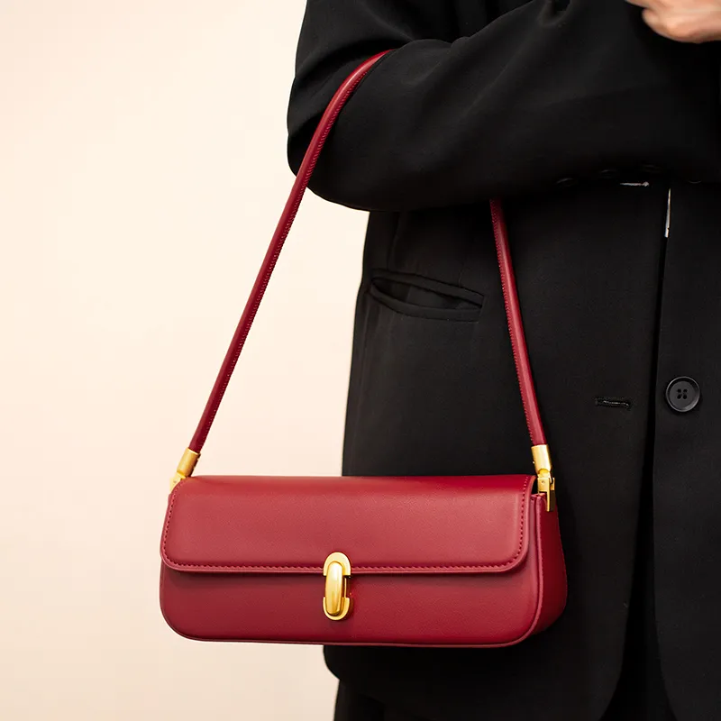Vigno Synthetic Leather Handbag Regular Women's Red-4