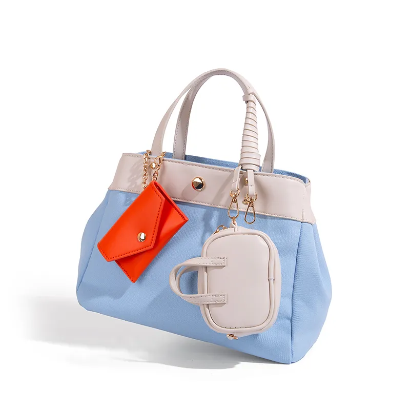 Vigno Canvas Handbag, One Shoulder, Crossbody Bag Women's Multicolor-19