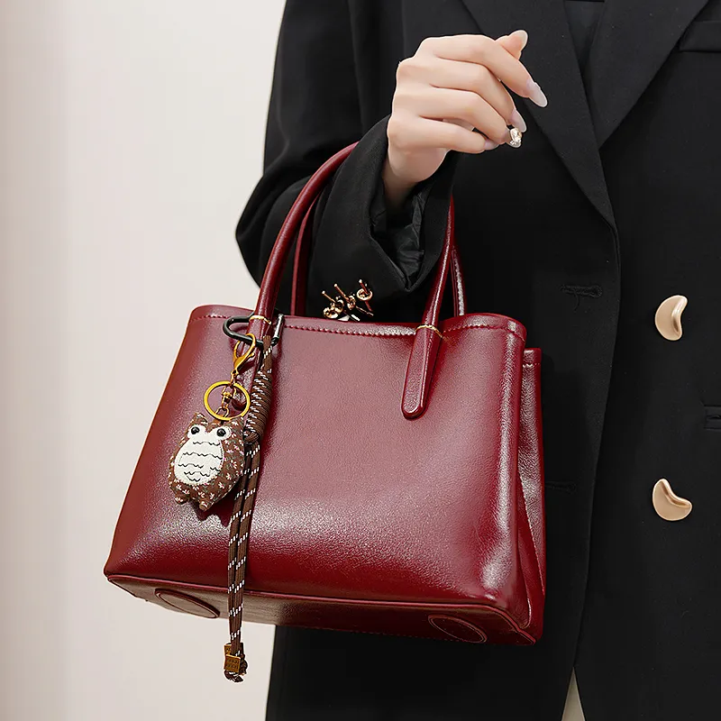 Vigno Synthetic Leather Handbag Regular Women's Red-6