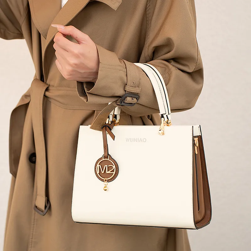 Vigno Synthetic Leather Shoulder Bag, Crossbody Bag, Handbag Regular Women's Ecru-5