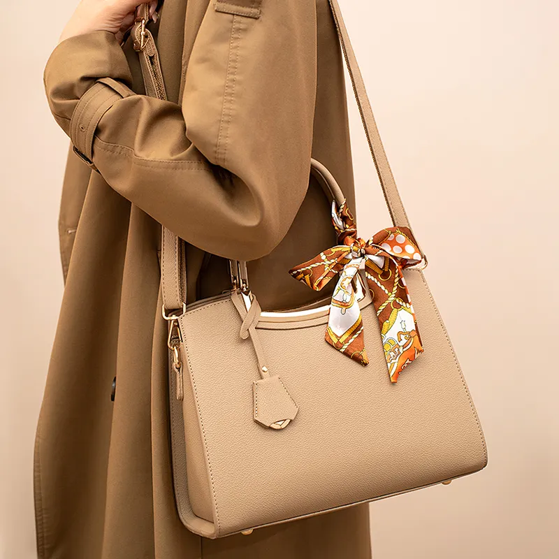 Vigno Synthetic Leather Handbags Crossbody Bags Large Size Women's White/Black-49
