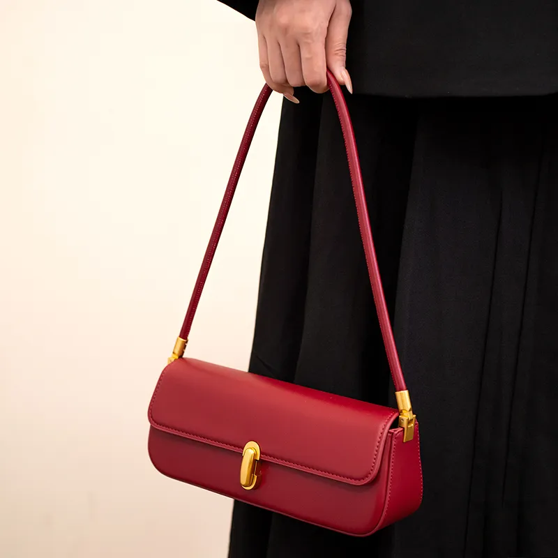 Vigno Synthetic Leather Handbag Regular Women's Red-6
