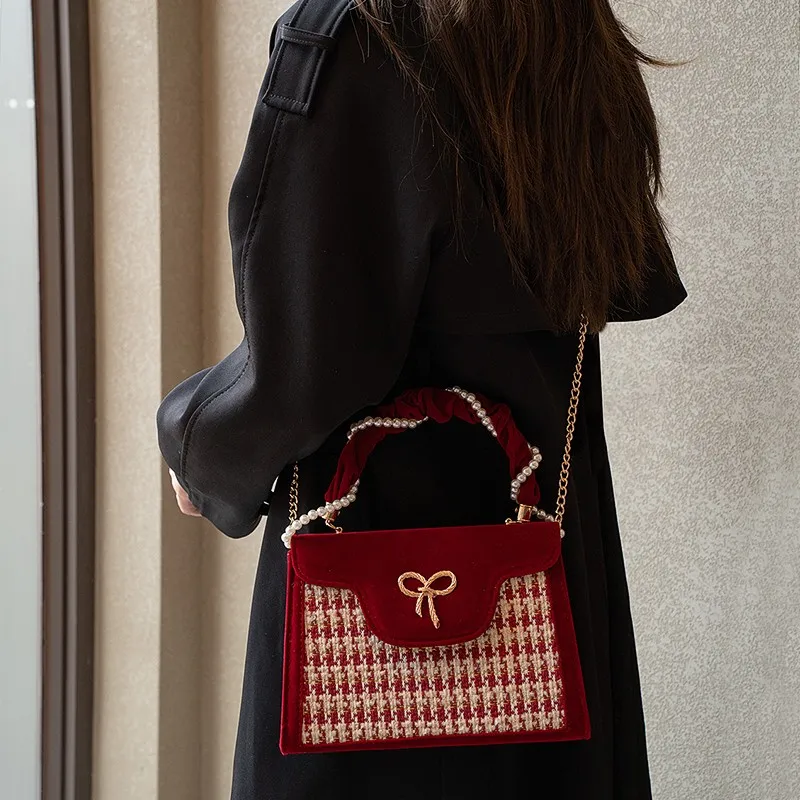 Vigno Synthetic Leather Shoulder Bag Crossbody Bag Handbag Regular Women's Red-6