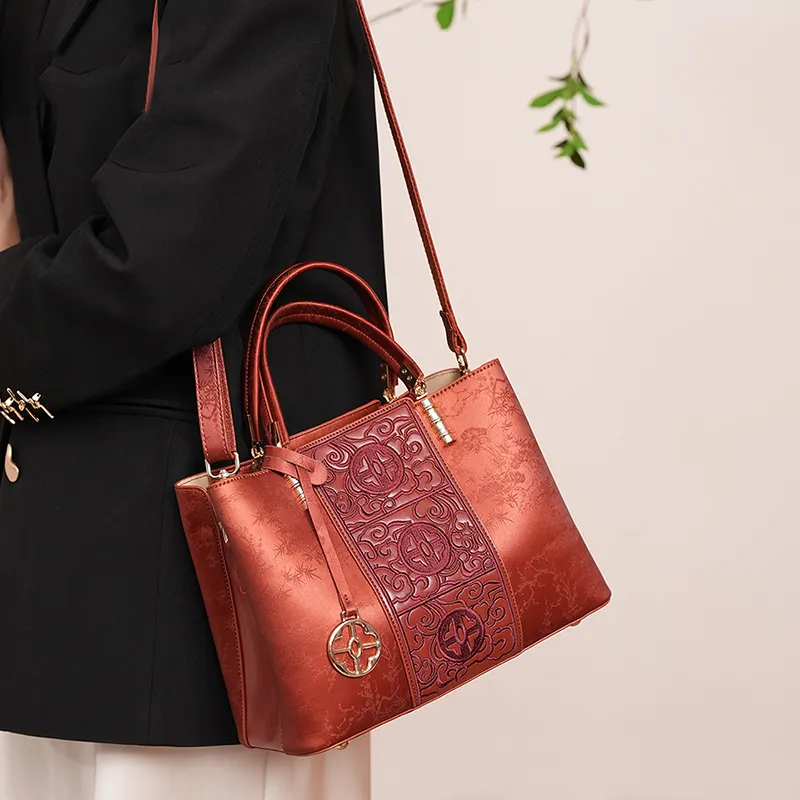 Vigno Synthetic Leather Shoulder Bag, Crossbody Bag Regular Women's Red-6