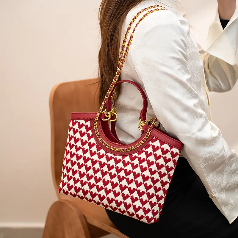 Vigno Synthetic Leather Shoulder Bag Handbag Regular Women's Red-8