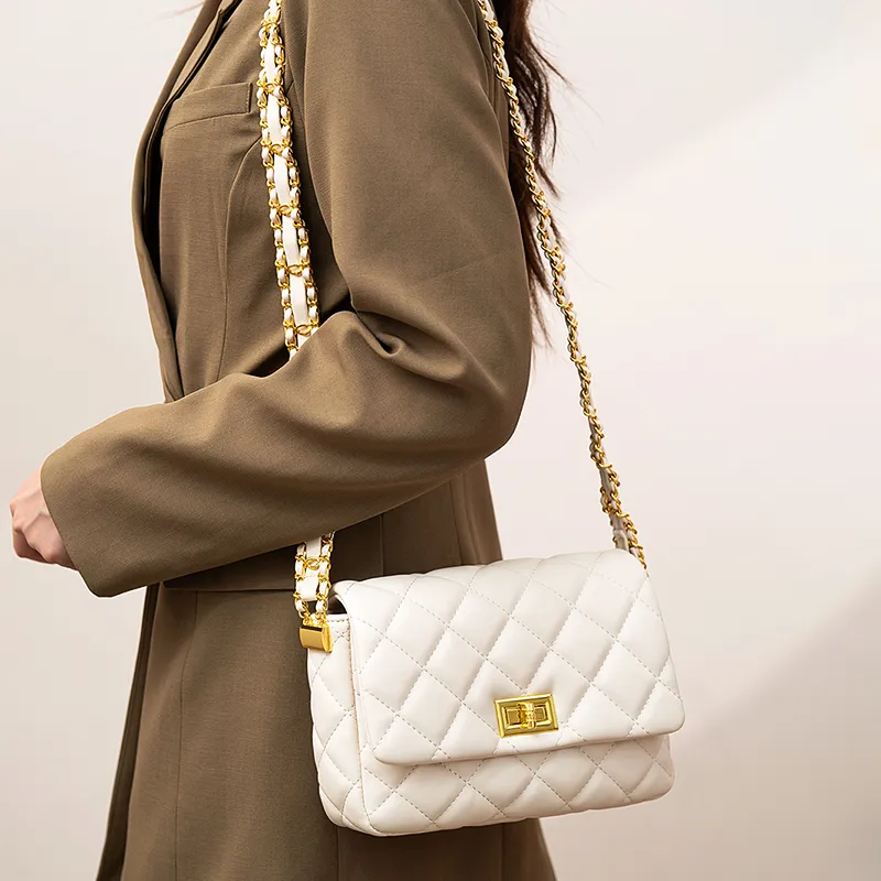 Vigno Synthetic Leather Shoulder Bag Crossbody Bag Regular Women's Black/White-8