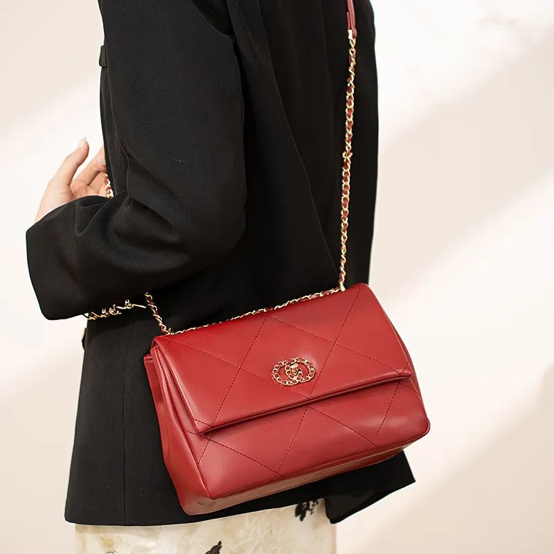 Vigno Synthetic Leather Shoulder Bag, Crossbody Bag Women's Red-7