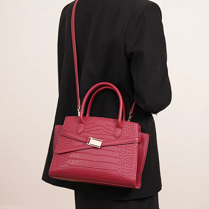Vigno Synthetic Leather One Shoulder Handbags Regular Women's Red-6
