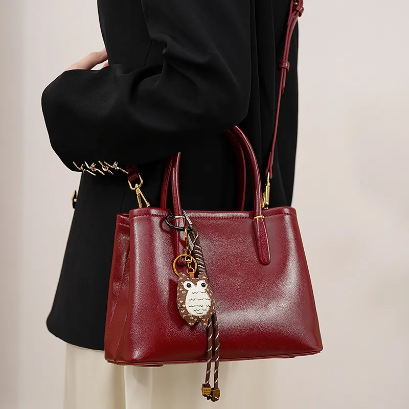 Vigno Synthetic Leather Handbag Regular Women's Red-8