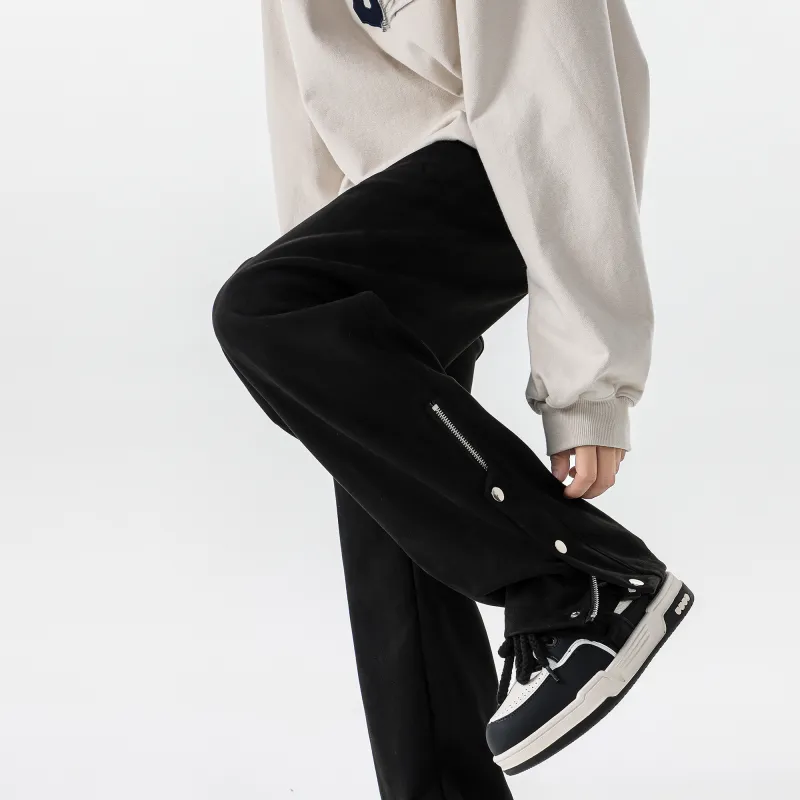 URBAN AUTHENTIC Casual Pants Unisex Black Comes With-4