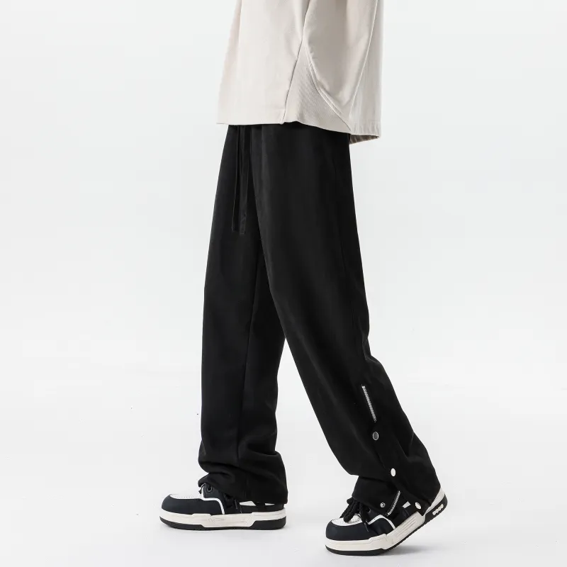 URBAN AUTHENTIC Casual Pants Unisex Black Comes With-5