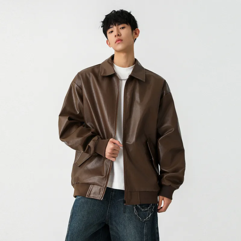URBAN AUTHENTIC Leather Jacket Unisex-3