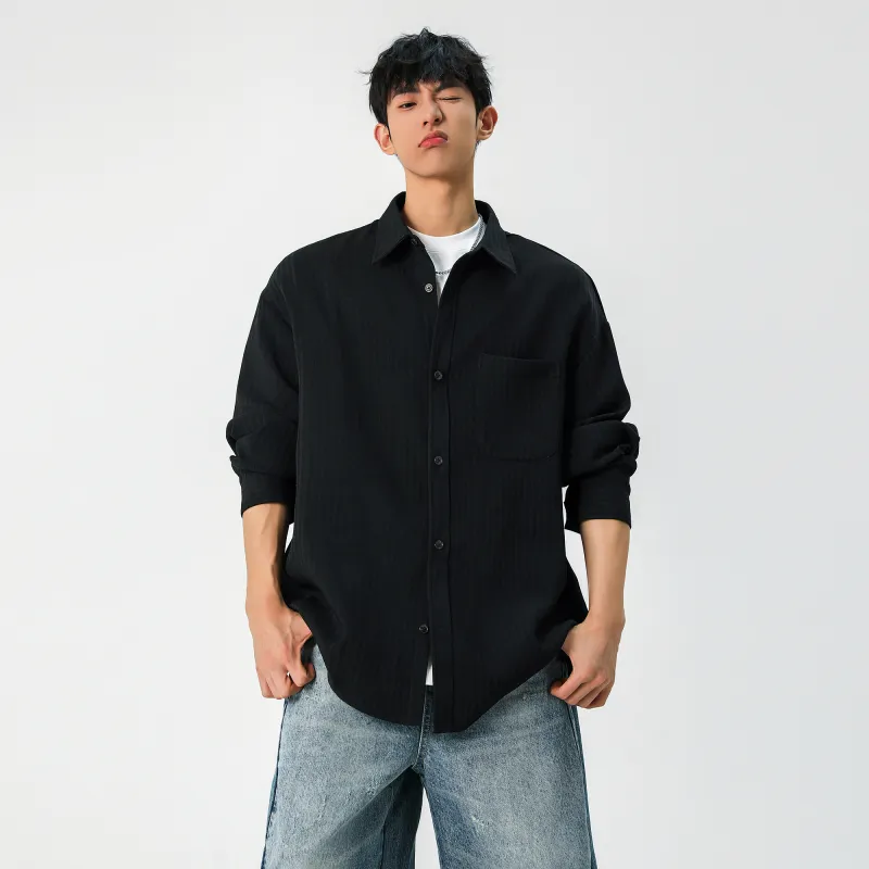 URBAN AUTHENTIC Shirt Unisex Black-4