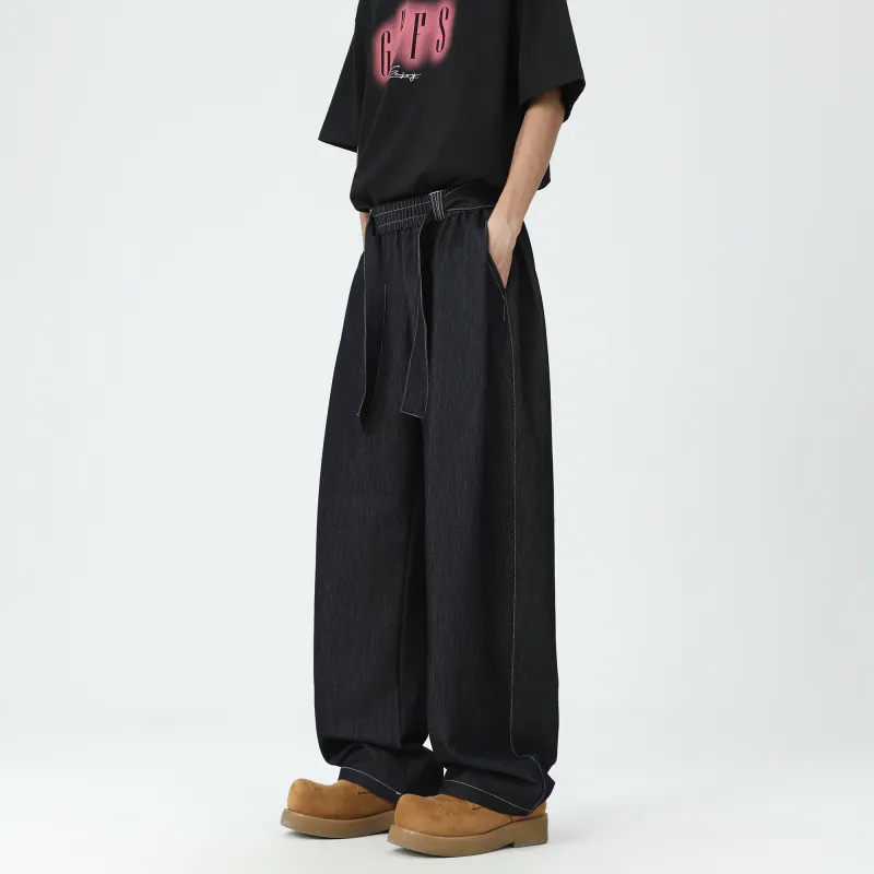 URBAN AUTHENTIC Casual Pants Unisex Black-3