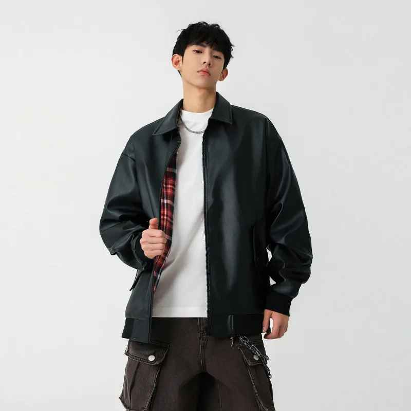 URBAN AUTHENTIC Leather Jacket Unisex-8