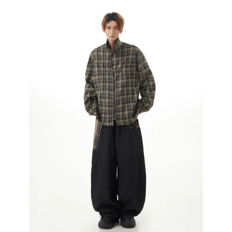 URBAN AUTHENTIC Shirt Unisex Green Plaid-4