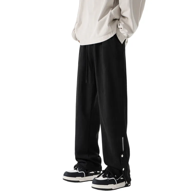 URBAN AUTHENTIC Casual Pants Unisex Black Comes With-2