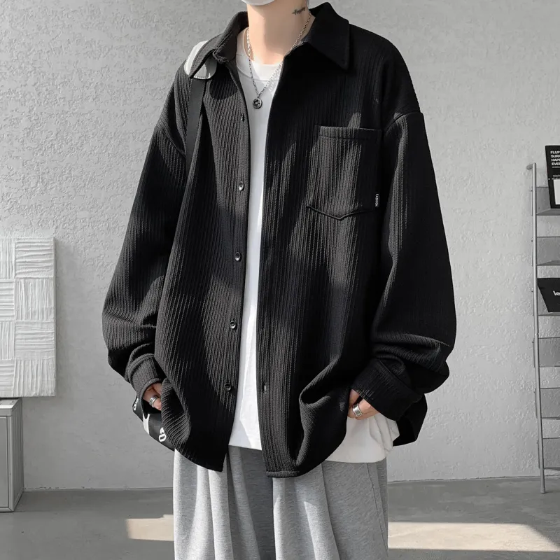 URBAN AUTHENTIC Shirt Unisex Black-4