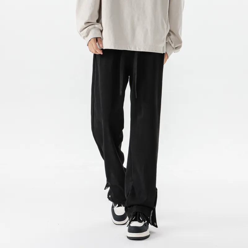 URBAN AUTHENTIC Casual Pants Unisex Black Comes With-3