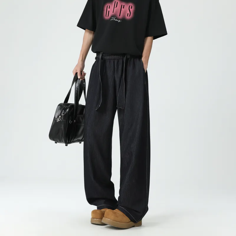 URBAN AUTHENTIC Casual Pants Unisex Black-6