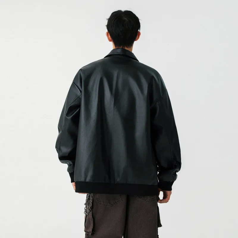 URBAN AUTHENTIC Leather Jacket Unisex-7