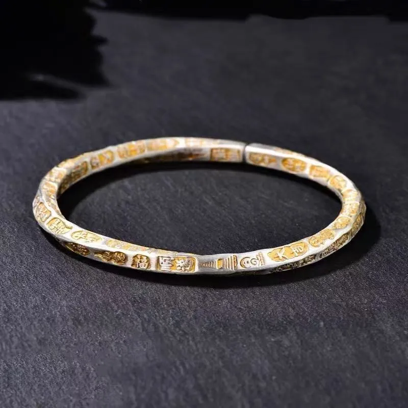 Two Joys 999 Fine Silver Bangles Unisex-1