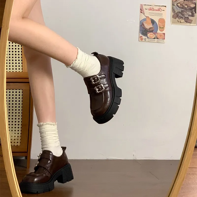 EEueeczs Chunky Heel High Heels 6.5cm Women's-11