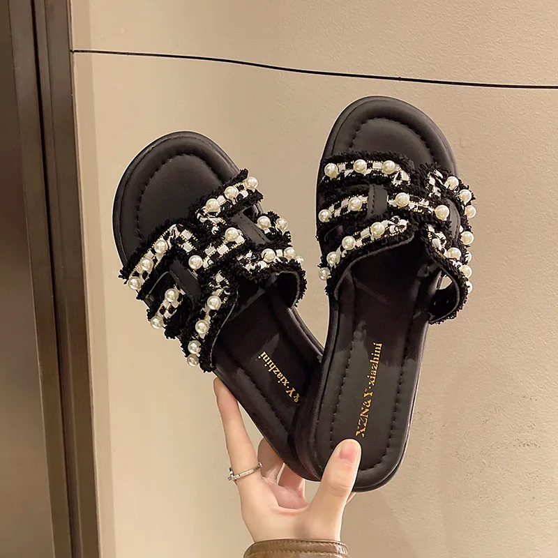 EEueeczs Rubber Sole Slip Resistant Slide Slippers Women's-1