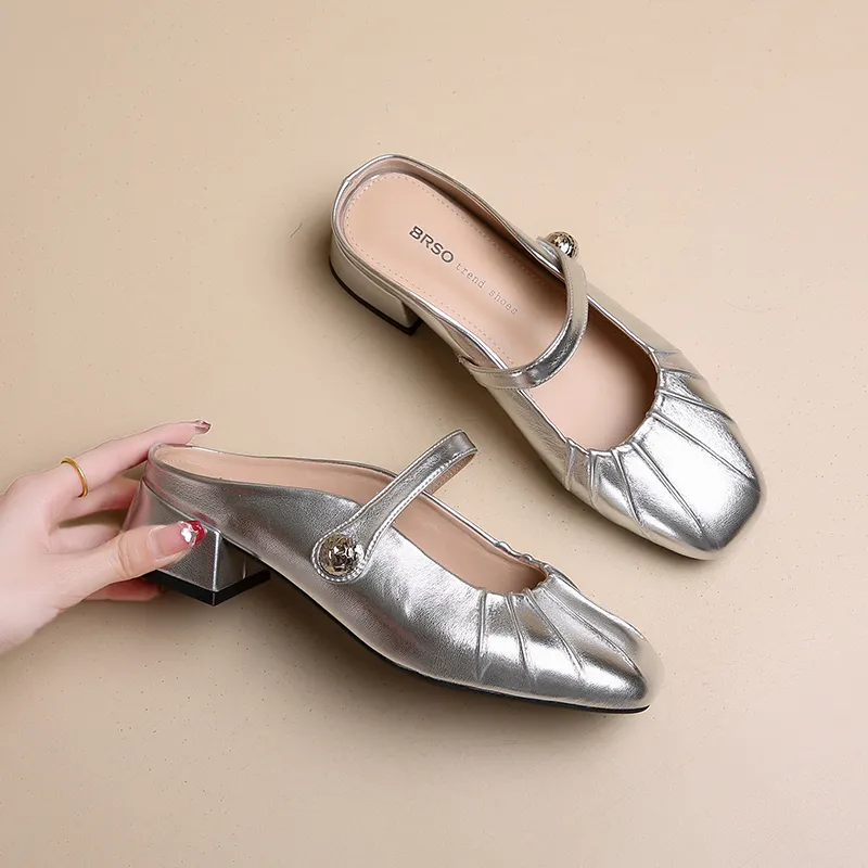 EEueeczs Rubber Sole Odor Resistant Abrasion Resistant Slip Resistant Quick Dry Closed Toe Slippers Women's-2