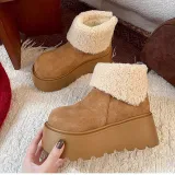 EEueeczs Warm Height Increasing Short Snow Boots Women's