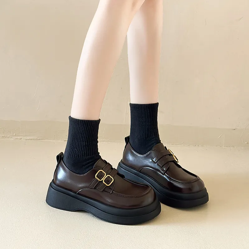 EEueeczs Loafers Women's Black/Brown-9