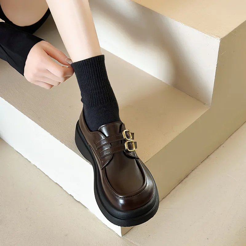 EEueeczs Loafers Women's Black/Brown-13