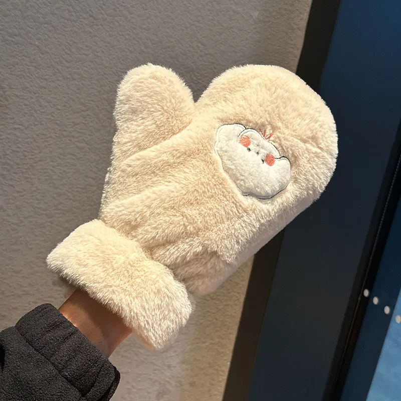 Mulinsen Rabbit Fur Knit Gloves Unisex-3
