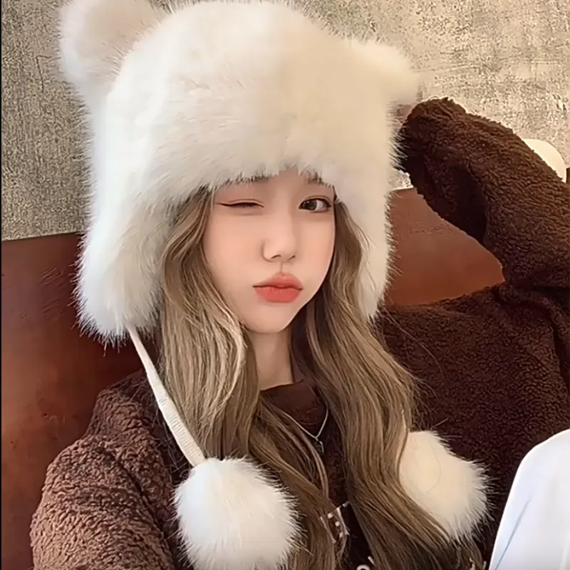 Mulinsen Imitation Fox Fur Hats & Caps Unisex-3