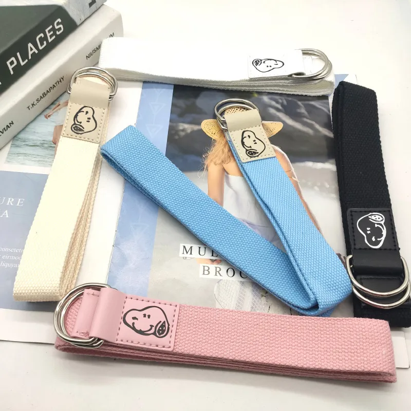 Mulinsen Cartoon Dog Head Double Loop D Shaped Buckle Casual Trendy Cute Style Youth Canvas Alloy Belt Unisex 3.8g-25