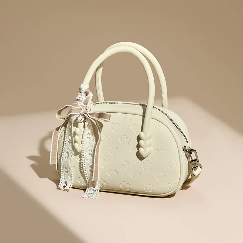 JOSINY Synthetic Leather Shoulder Bag, Crossbody Bag, Handbag Women's Ecru/Nude Pink/Light Yellow-5