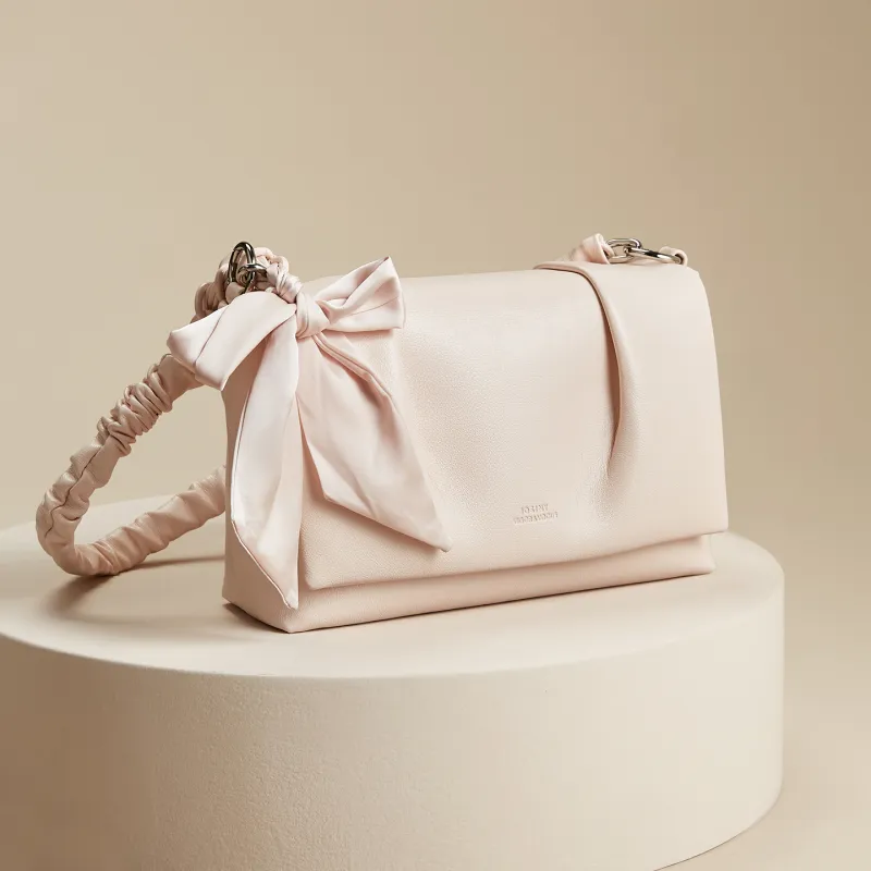 JOSINY Synthetic Leather Shoulder Bag Women's Nude Pink/Ecru-3