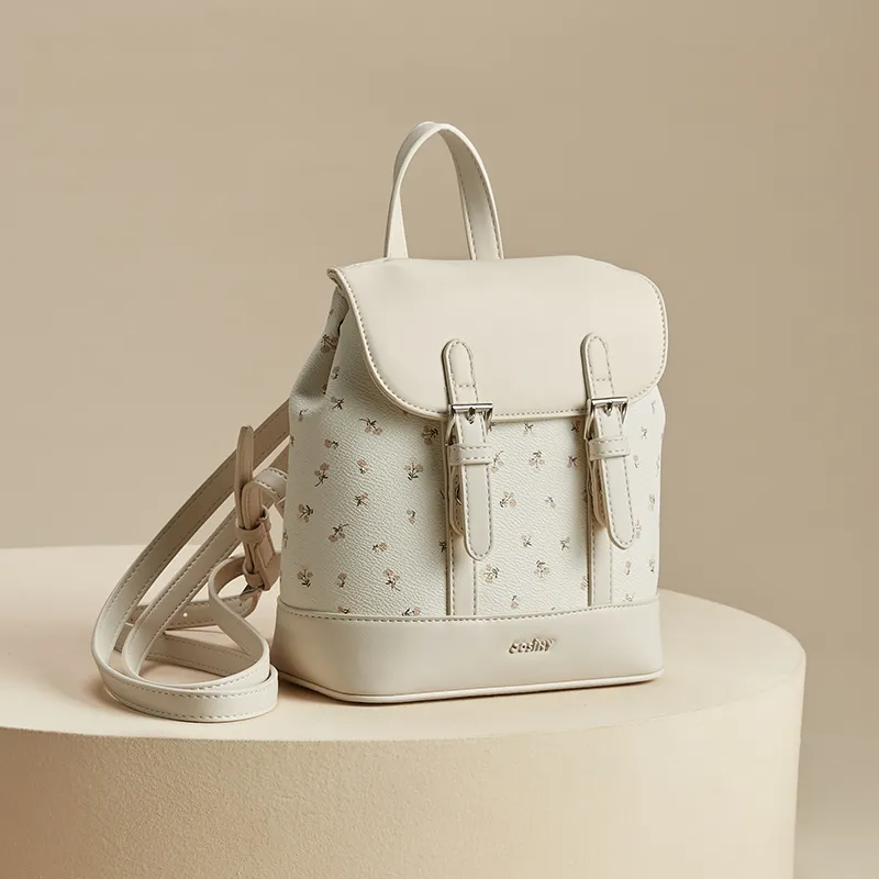 JOSINY Synthetic Leather Backpack Women's Apricot-5