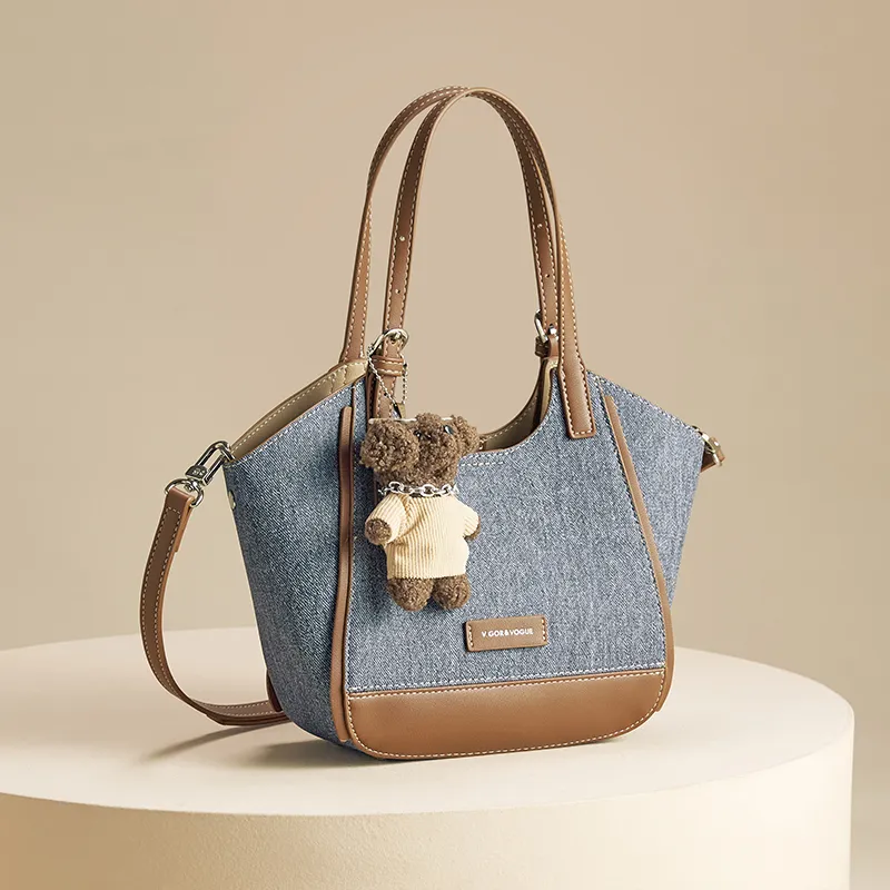 JOSINY Synthetic Leather One Shoulder Handbag Women's Dark Blue-2