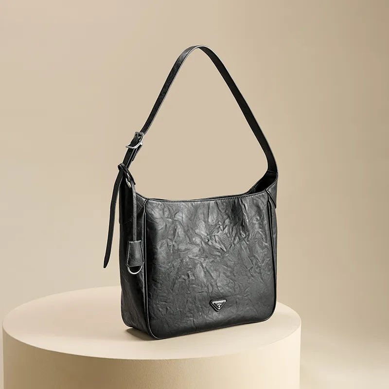 JOSINY Synthetic Leather Shoulder Bag Women's Black/Brown-2