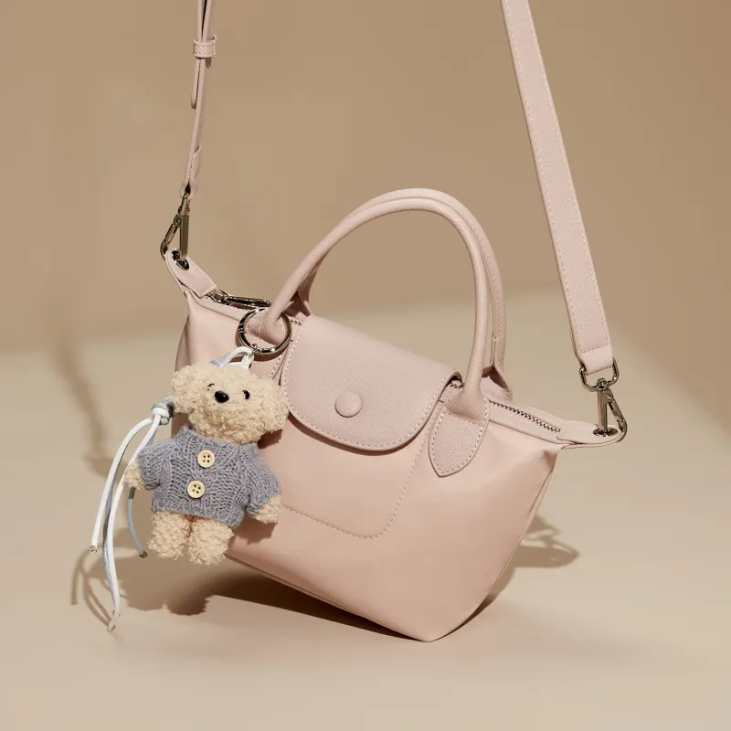 JOSINY Fabric/Synthetic Leather Shoulder Bag, Crossbody Bag, Handbag Regular Women's Nude Pink/Apricot-2